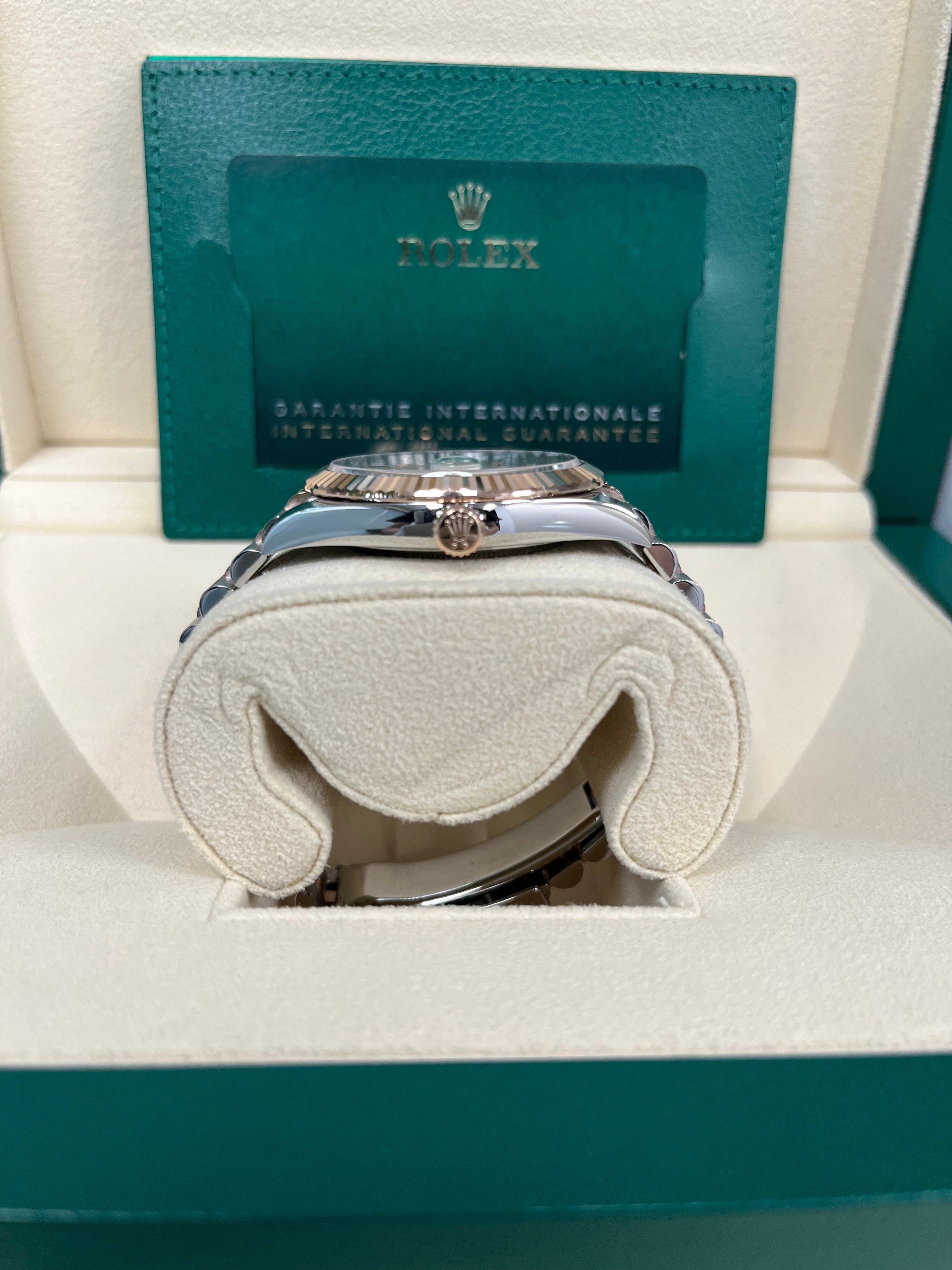 Rolex Datejust 41 Two-Tone Stainless Steel and Rose Gold/ Mother of Pearl Diamond Dial/ Fluted Bezel/ Jubilee Bracelet (Ref#126331)