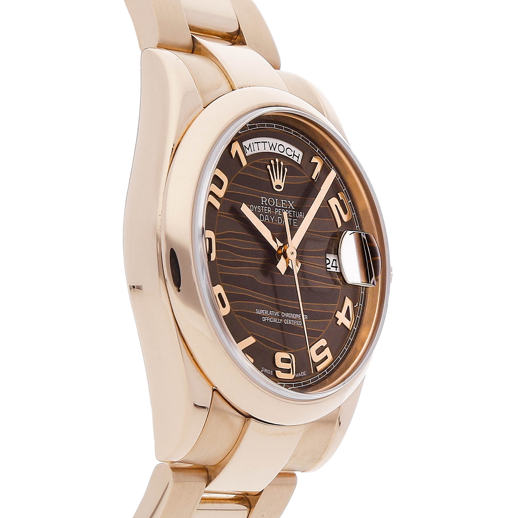 Rolex Super Clone Watch : Day-Date 118205 BRZ WAV OYS