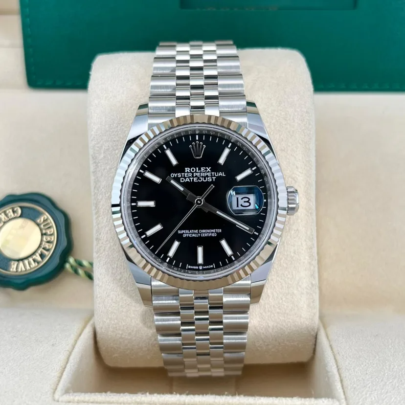 Rolex Datejust 36 Black Dial Jubilee Bracelet 126234-0015