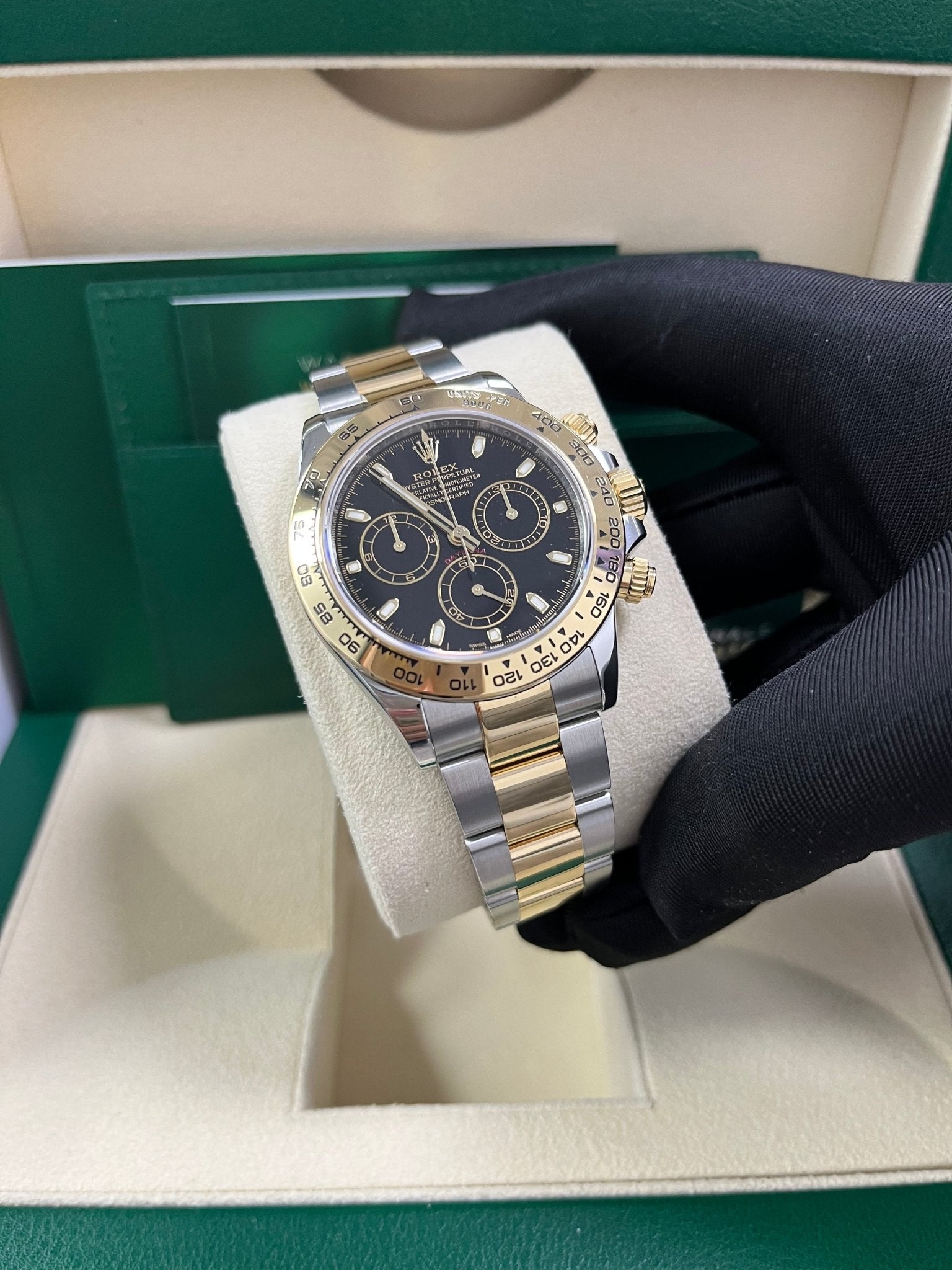 Rolex Daytona 40mm Yellow Rolesor Cosmograph - Black Index Dial (Ref# 116503)
