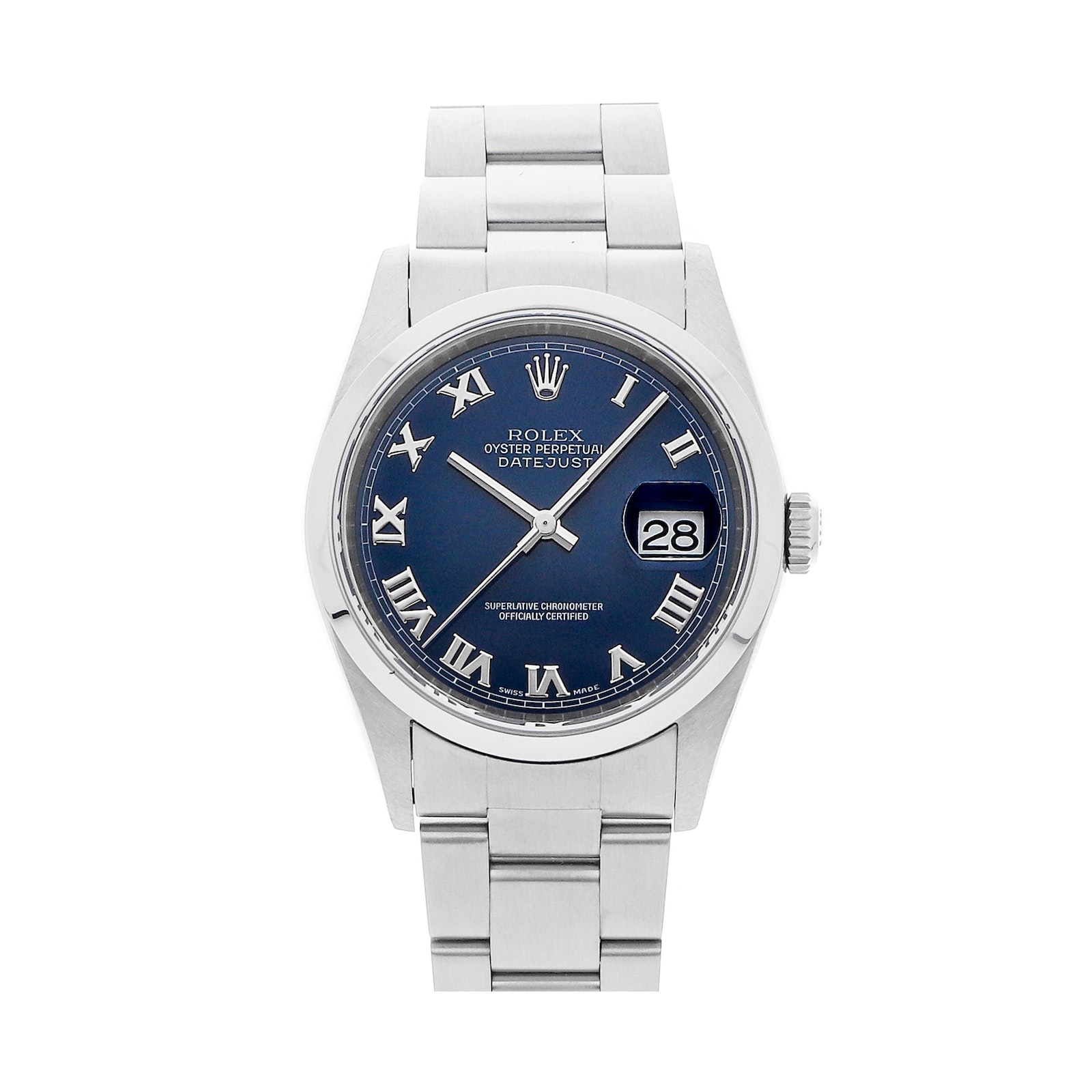 Rolex Super Clone Watch : Datejust 16200 BLU ROM OYS