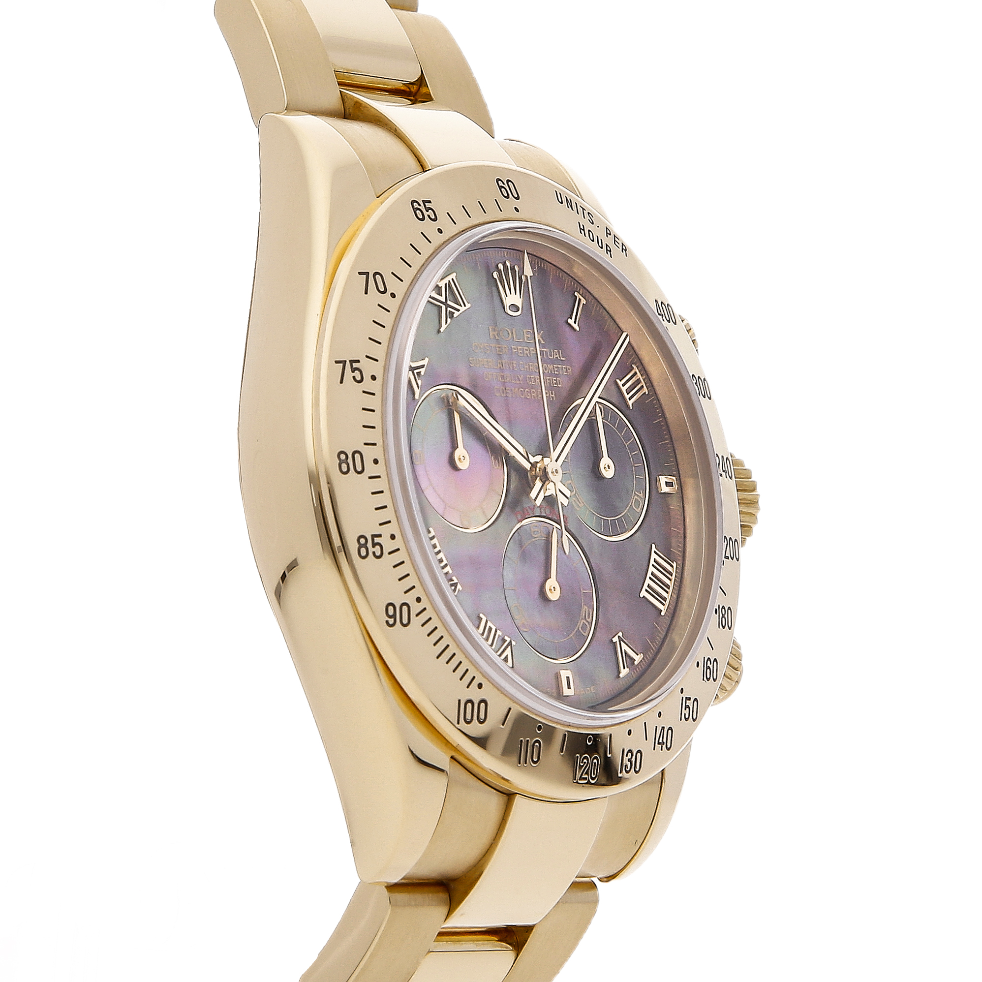 Rolex Super Clone Watch : Daytona Cosmograph 116528 BLK MOP ROM OYS