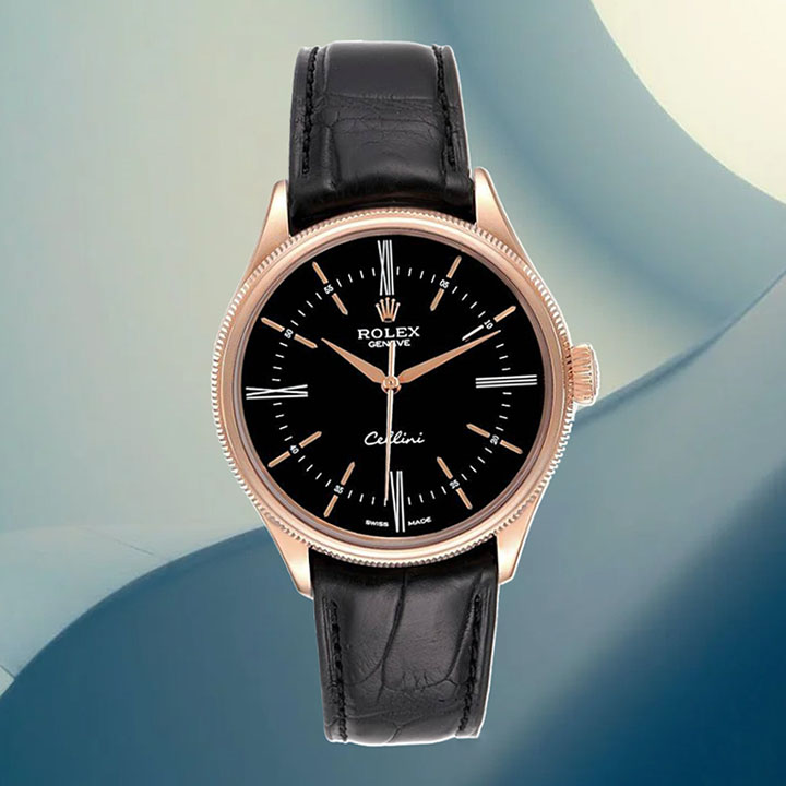 Rolex Cellini Men’s 39mm m50505-0009 Automatic Leather Strap