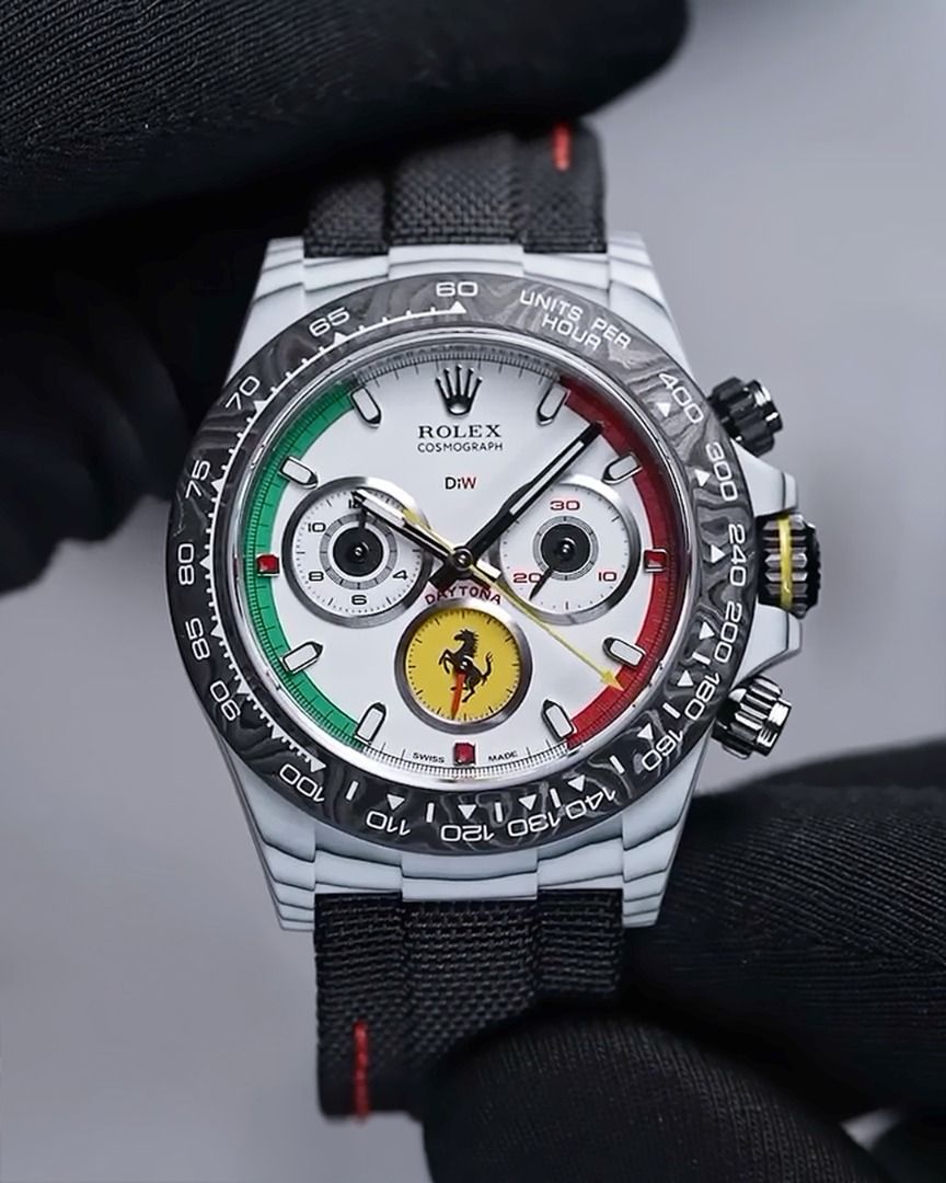 Rolex DiW Daytona Ferrari Watch CarboQuartz