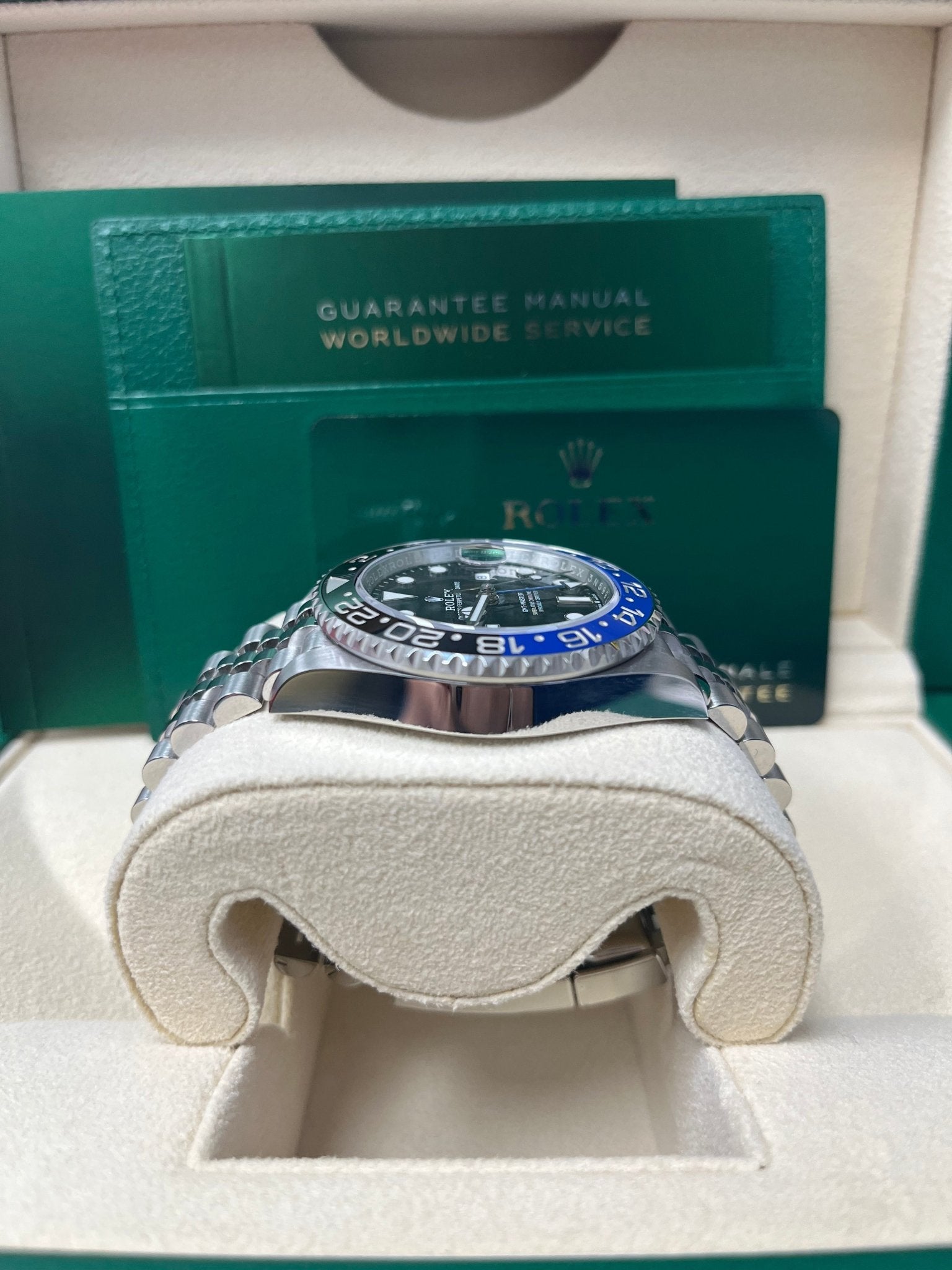 Rolex GMT-Master II The Batman Stainless Steel Black and Blue Cerachrom Jubilee (Ref# 126710BLNR)