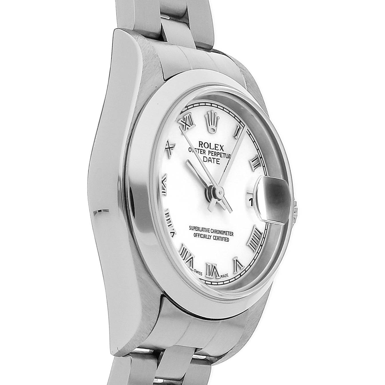 Rolex Super Clone Watch : Oyster Perpetual Date 79160 WHT ROM OYS