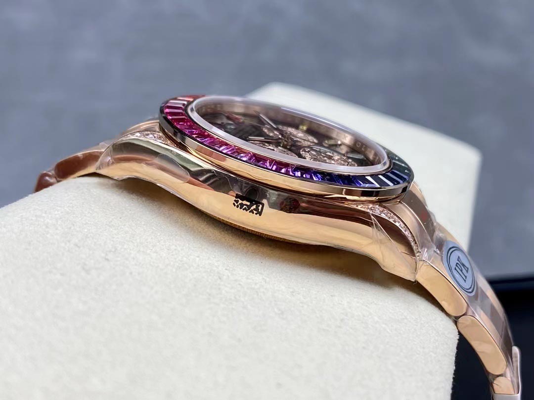 Rolex 116595 RBOW Cosmograph Daytona Rainbow 18k Rose Gold