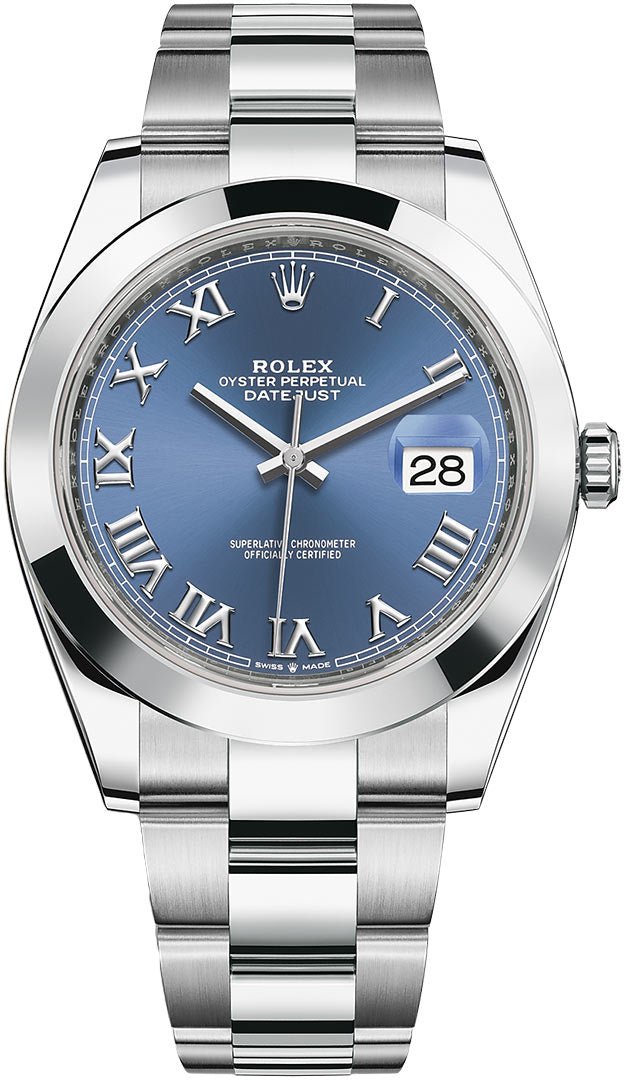 Rolex Datejust 41mm ��Blue Roman Dial�� Oyster Bracelet Reference # 126300