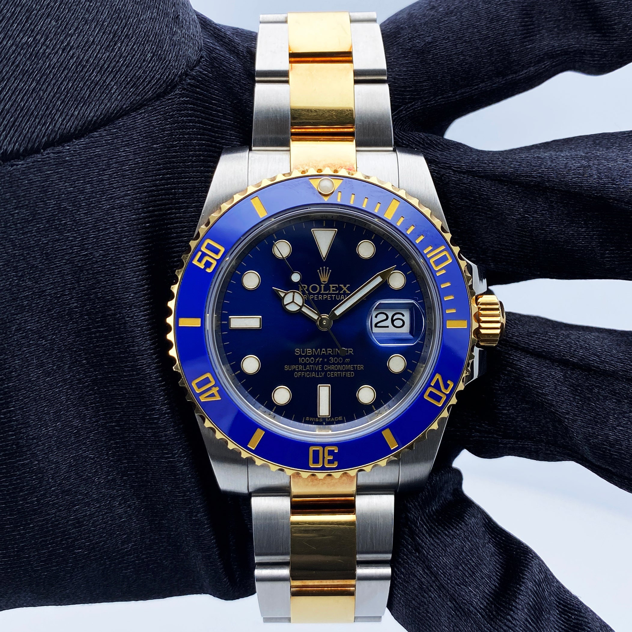 Rolex Submariner Date Two Tone Blue Dial Men's Watch 116613LB-0005