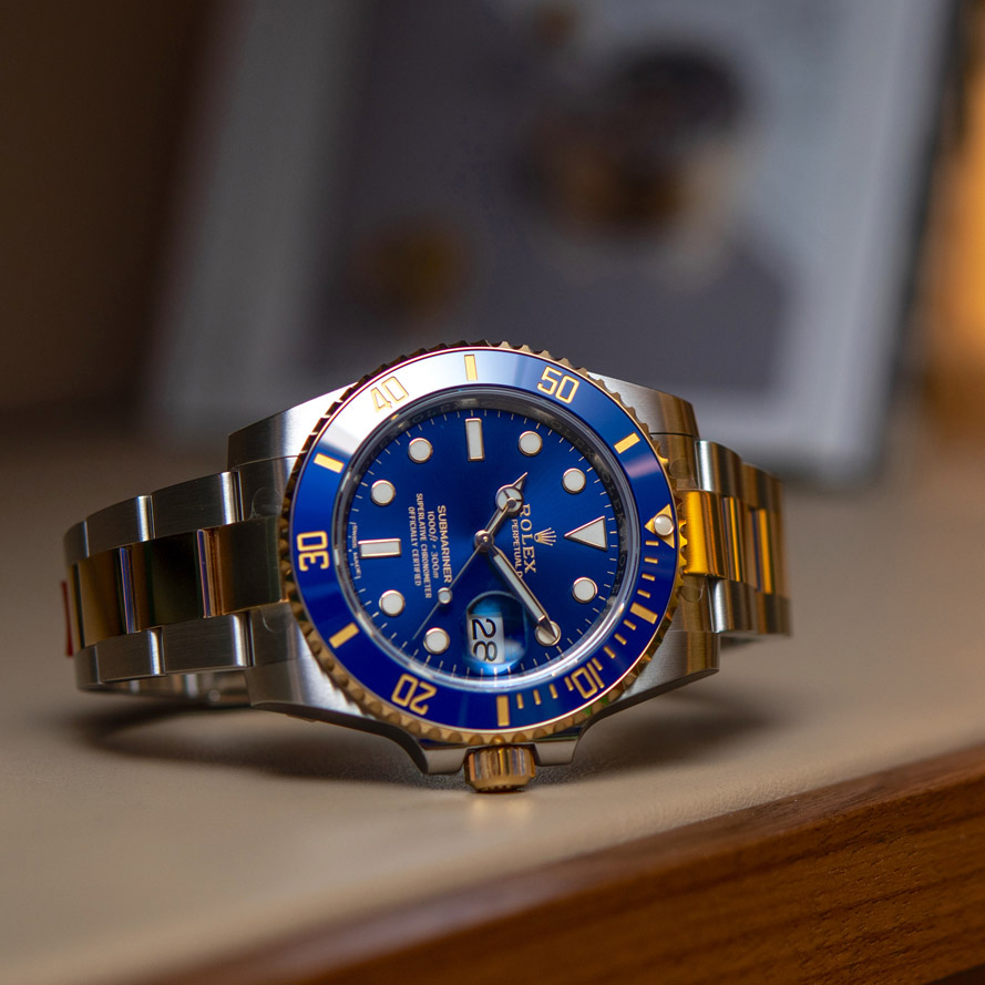 Rolex Submariner Date Two Tone Blue Dial Men's Watch 116613LB-0005