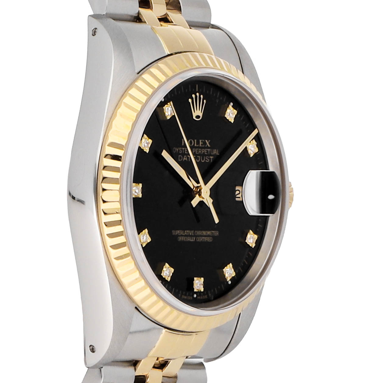 Rolex Super Clone Watch : Datejust 16233 BLK DI JUB