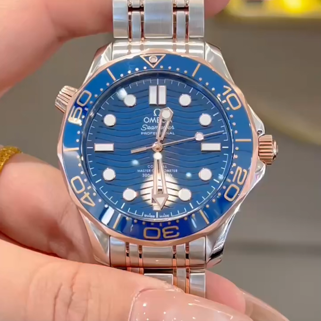 OMEGA Seamaster Diver 300m Co‑Axial Master Chronometer Stainless Steel and 18ct Gold Men’s Watch