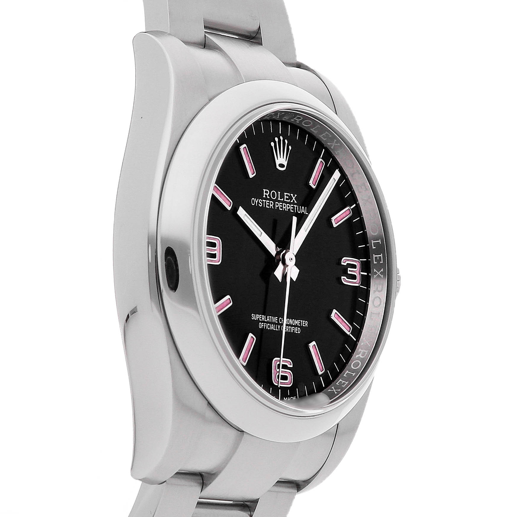 Rolex Super Clone Watch : Oyster Perpetual 116000 BLK PNK OYS