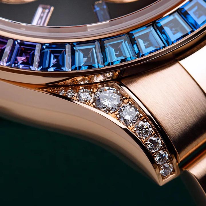 Rolex 116595 RBOW Cosmograph Daytona Rainbow 18k Rose Gold