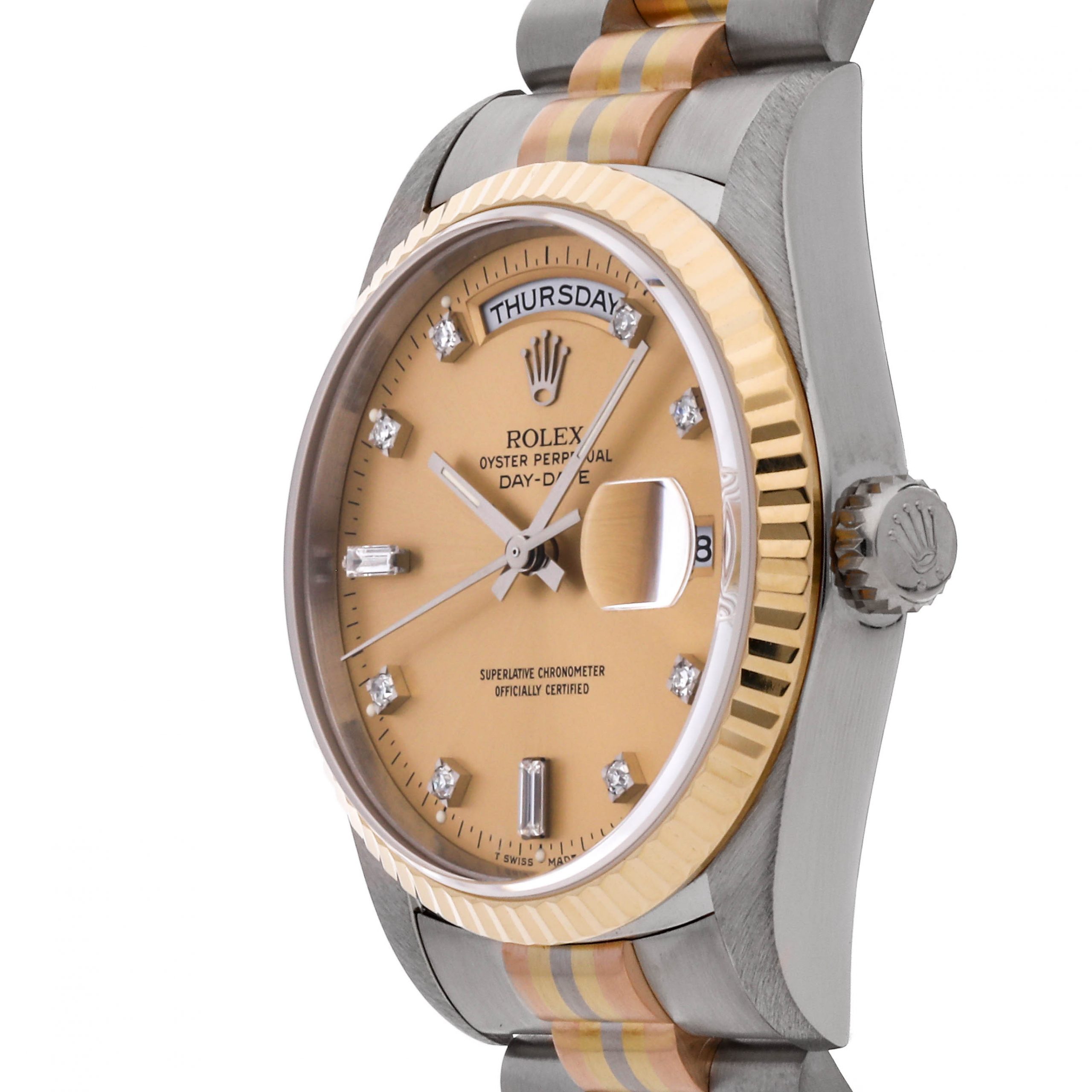 Rolex Super Clone Watch : Day-Date Tridor 18239B CHP DIA TRI