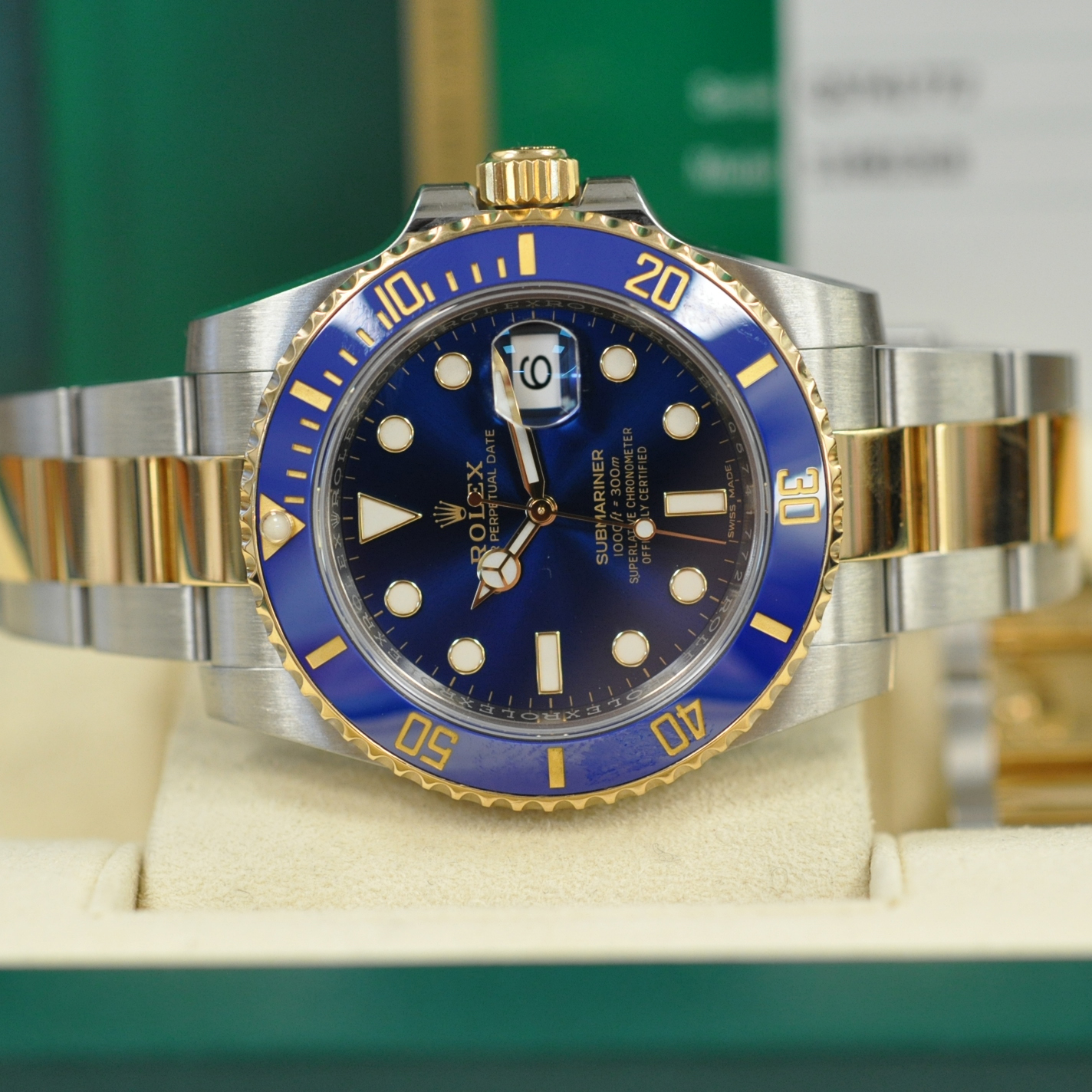Rolex Submariner Date Two Tone Blue Dial Men's Watch 116613LB-0005