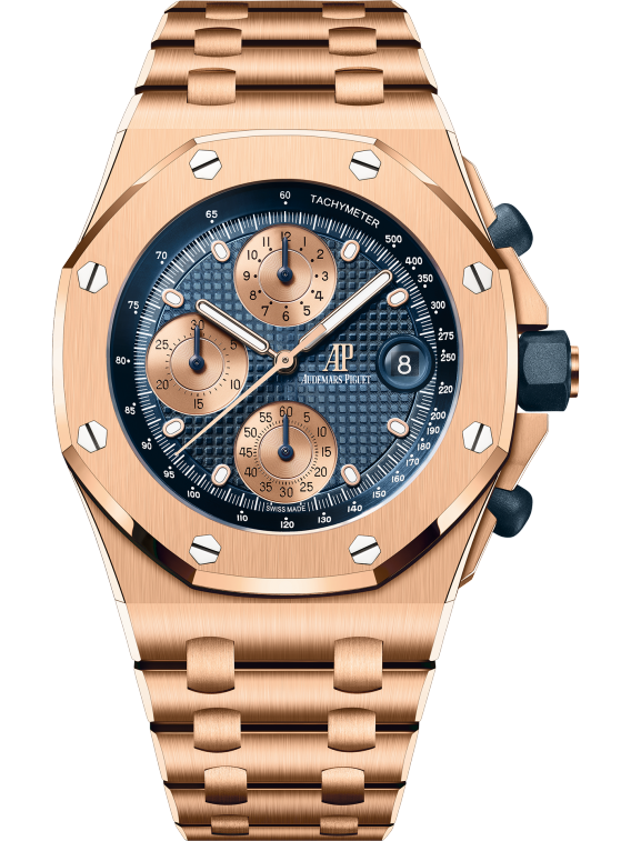 (Top version 1:1)🔥AUDEMARS PIGUET OFFSHORE Pink Gold Blue Dial CHRONOGRAPH 42mm 26238OR.OO.2000OR.01