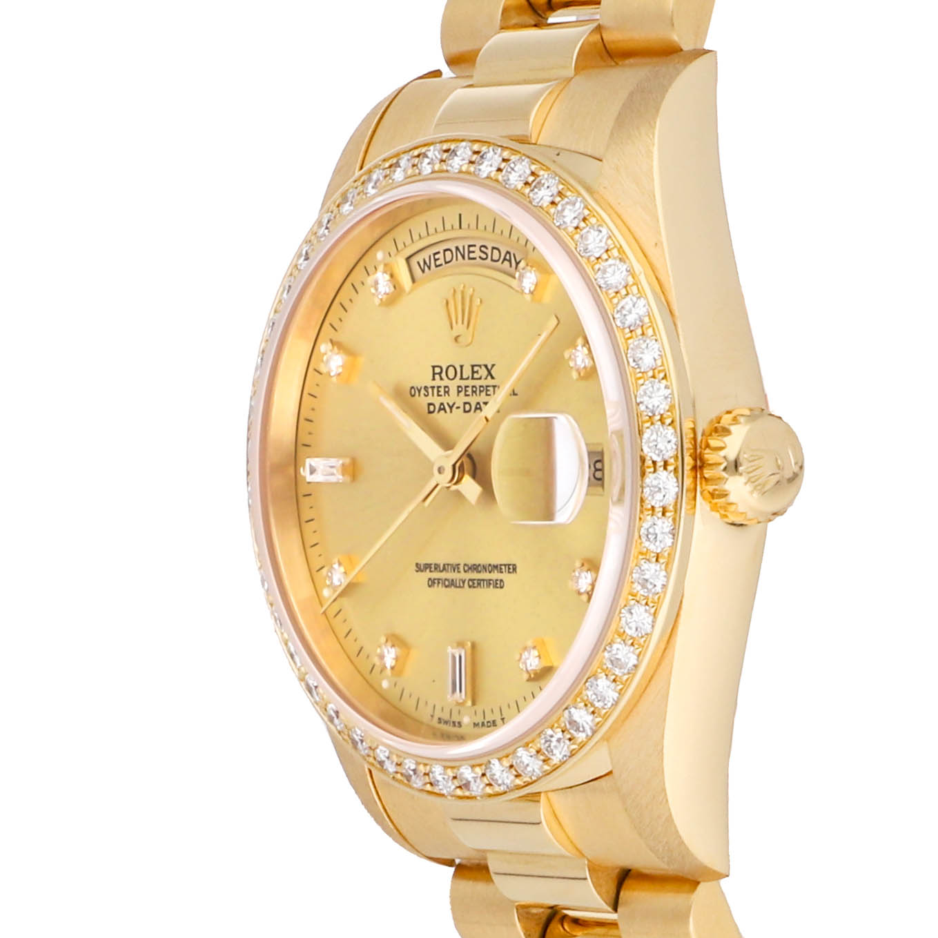 Rolex Super Clone Watch : Day-Date 18348 CHP SM RD BG PRS