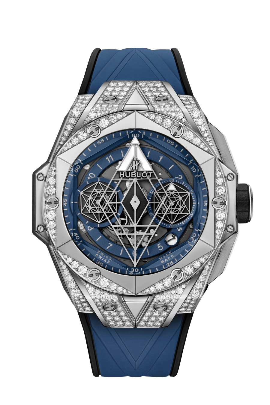 HUBLOT BIG BANG SANG BLEU II TITANIUM BLUE PAVÉ 45MM 418.NX.5107.RX.1604.MXM20
