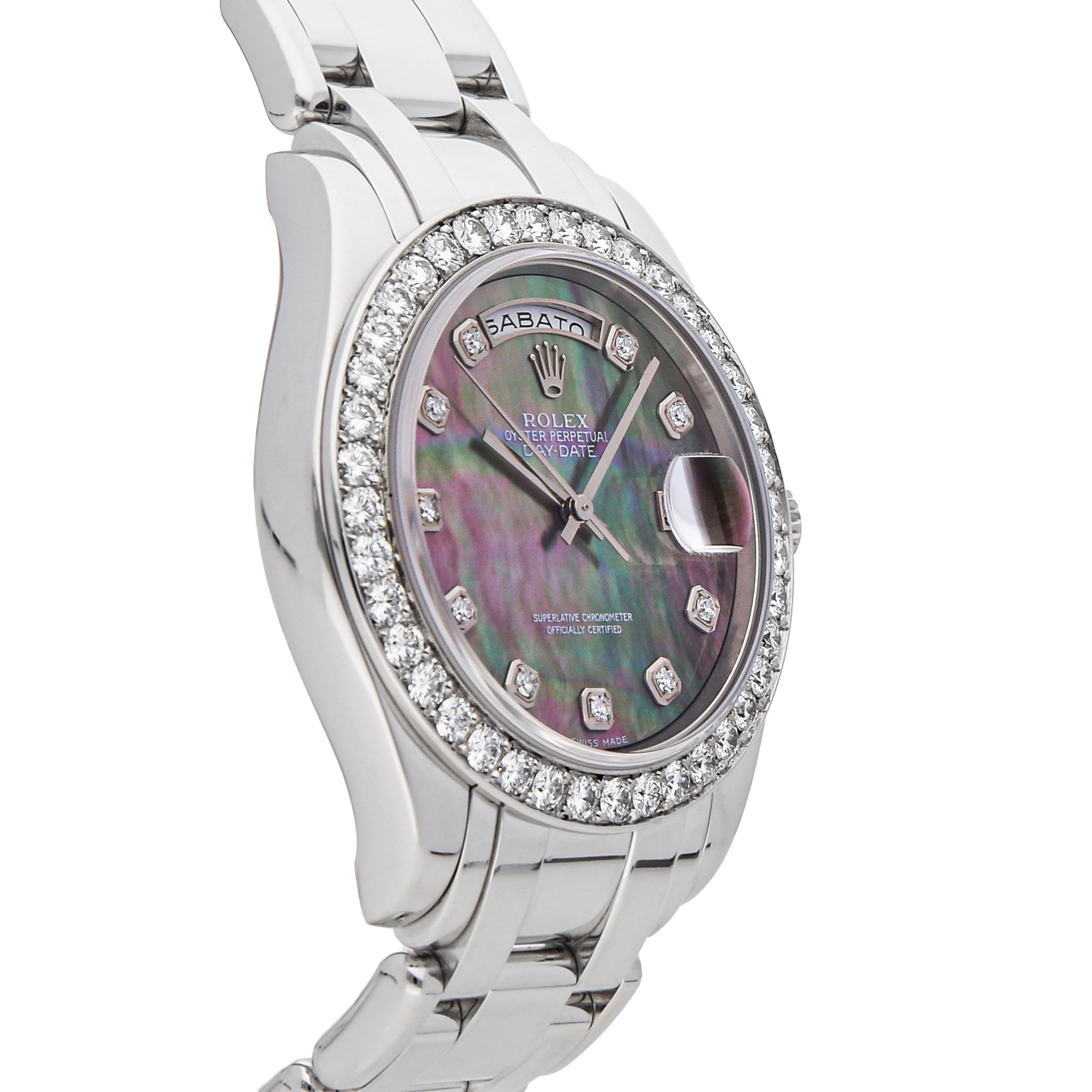 Rolex Super Clone Watch : Day-Date 18946 BLK MOP DI PRL