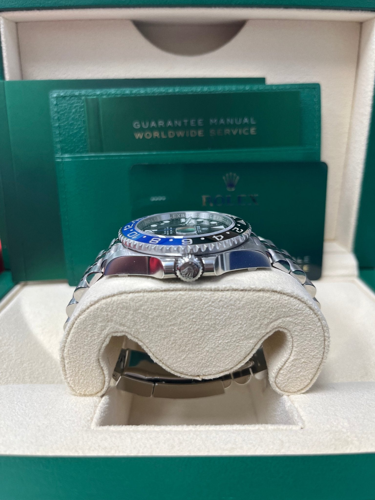 Rolex GMT-Master II The Batman Stainless Steel Black and Blue Cerachrom Jubilee (Ref# 126710BLNR)