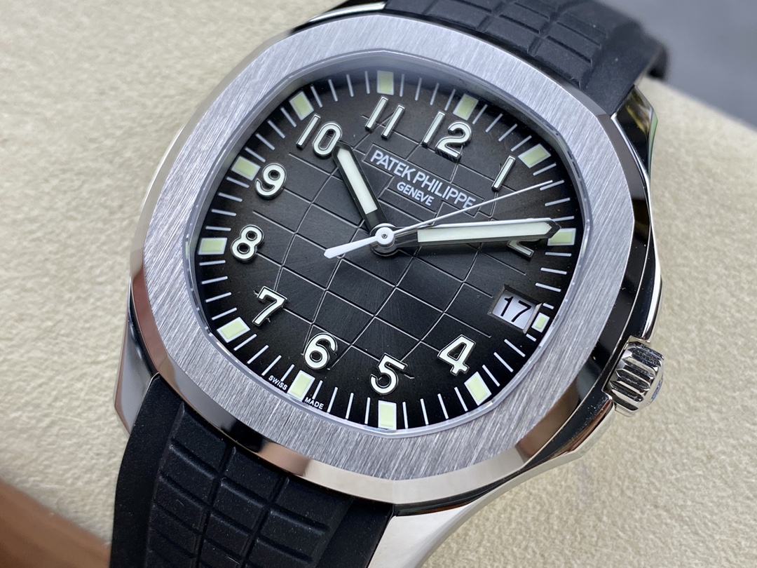 (Top version 1:1)Patek Philippe Aquanaut Stainless Steel/ Black Embossed Dial 40mm (Ref#5167A-001)
