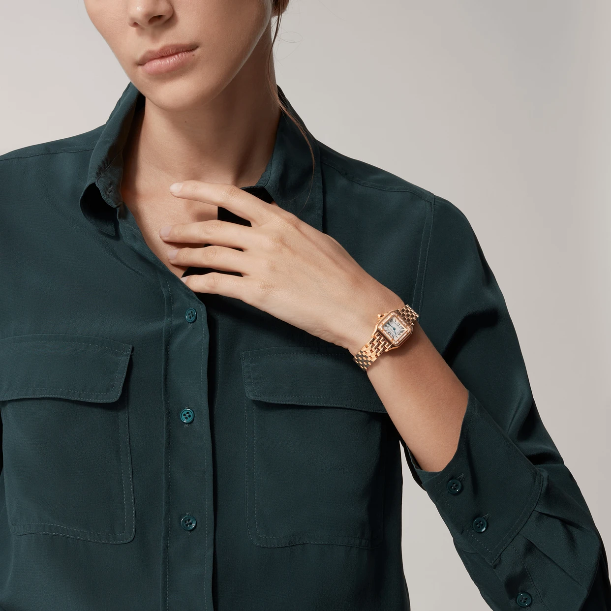 CARTIER PANTHÈRE Rose Gold Diamond 30mm Small Model WJPN0049