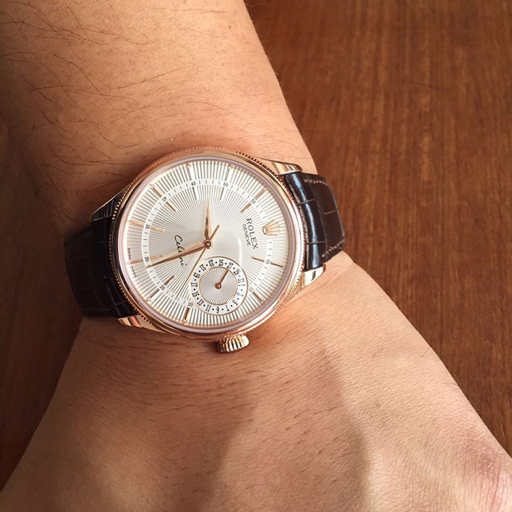 ROLEX CELLINI DATE 39 mm 18 ct Everose gold polished finish M50515-0008