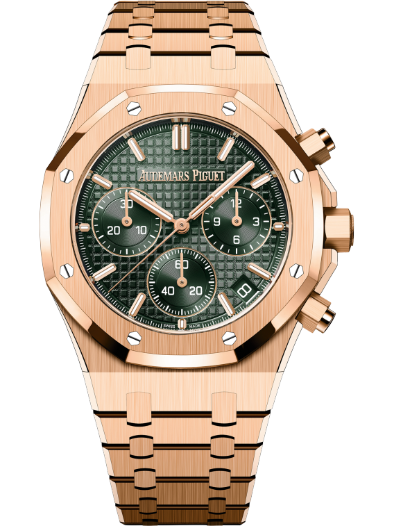AUDEMARS PIGUET ROYAL OAK Pink Gold Khaki Green Dial CHRONOGRAPH 41mm