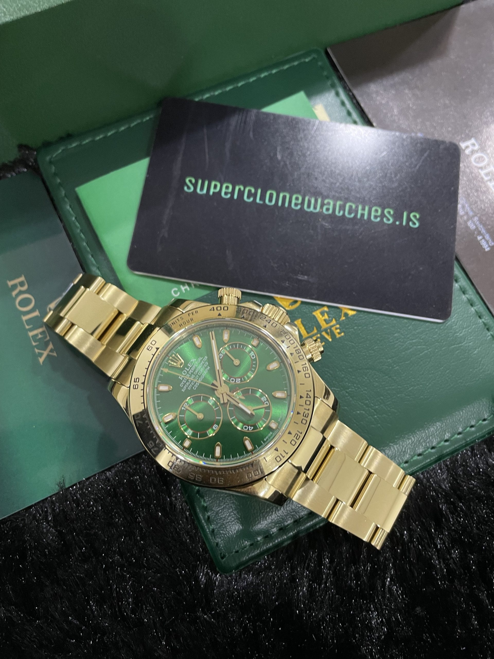 Rolex Daytona 116508 Gold Green