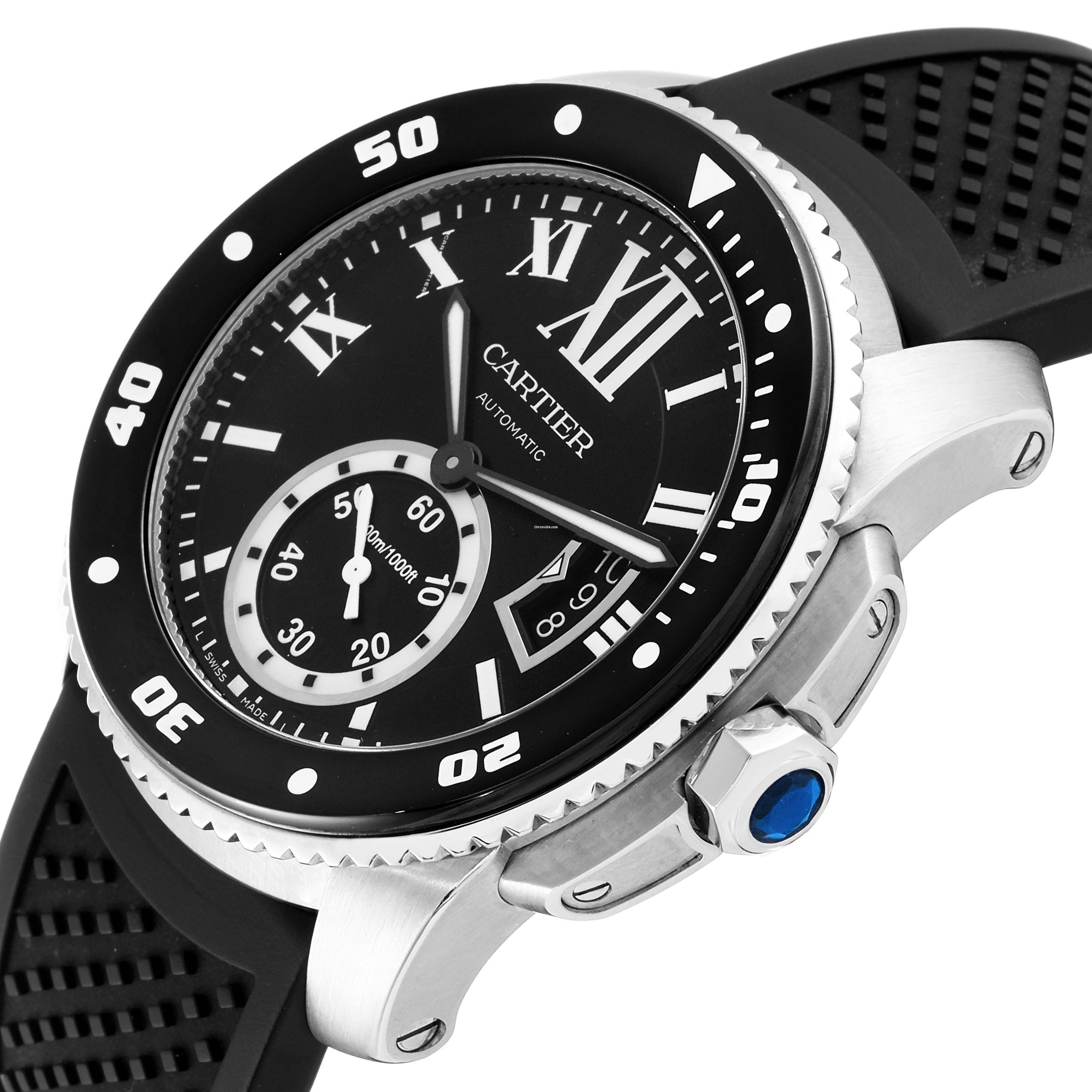 Cartier Calibre de Cartier Diver Black Dial Steel W7100056