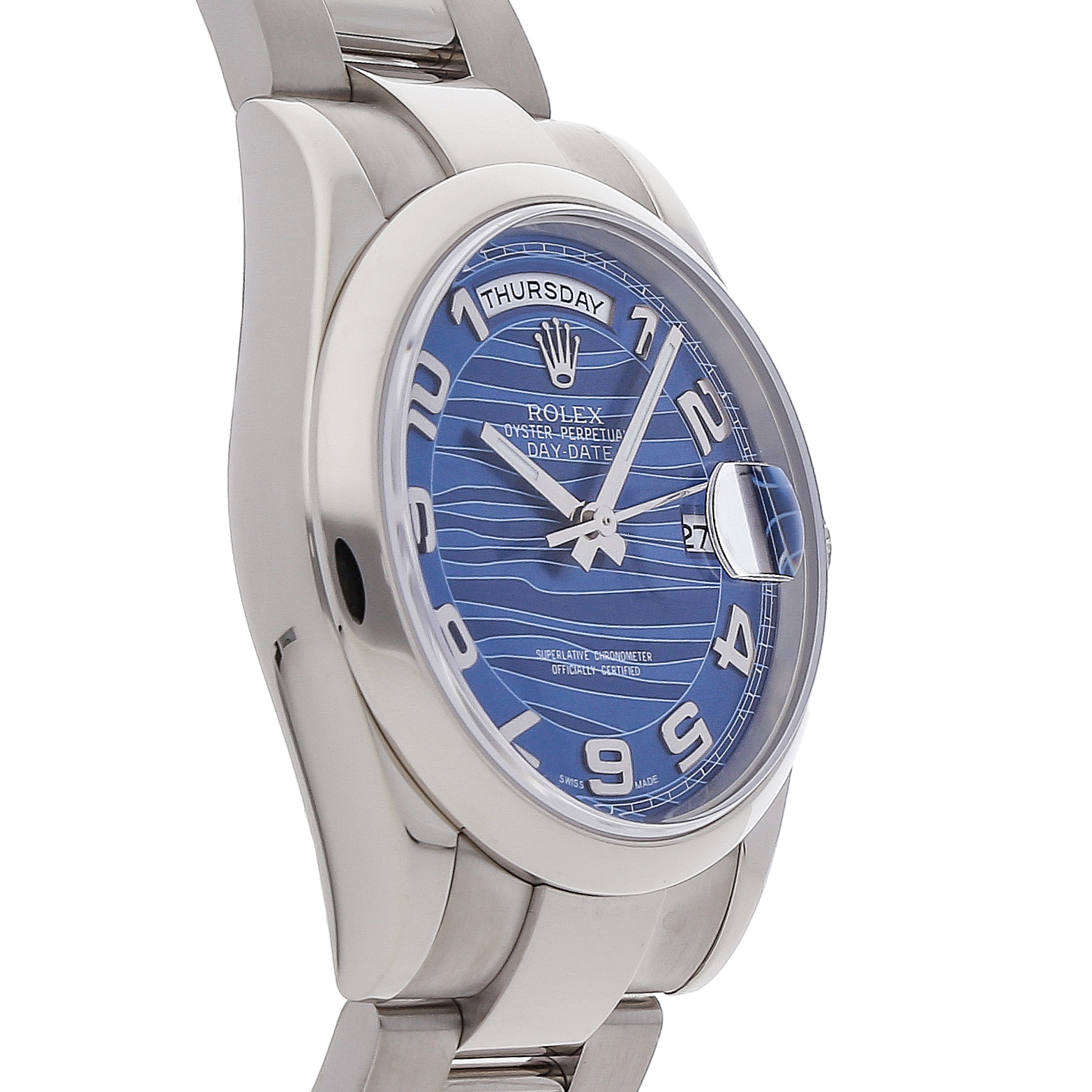 Rolex Super Clone Watch : Day-Date 118209 BLU WAV AR OYS