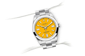 Rolex Oyster Perpetual 41 Stainless Steel/ Sunflower Yellow Dial/ Oyster Bracelet (Ref# 124300)