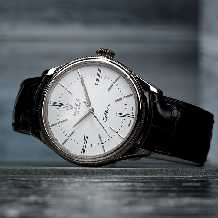 Rolex Cellini Time 39 mm 18 ct white gold polished finish m50509-0016