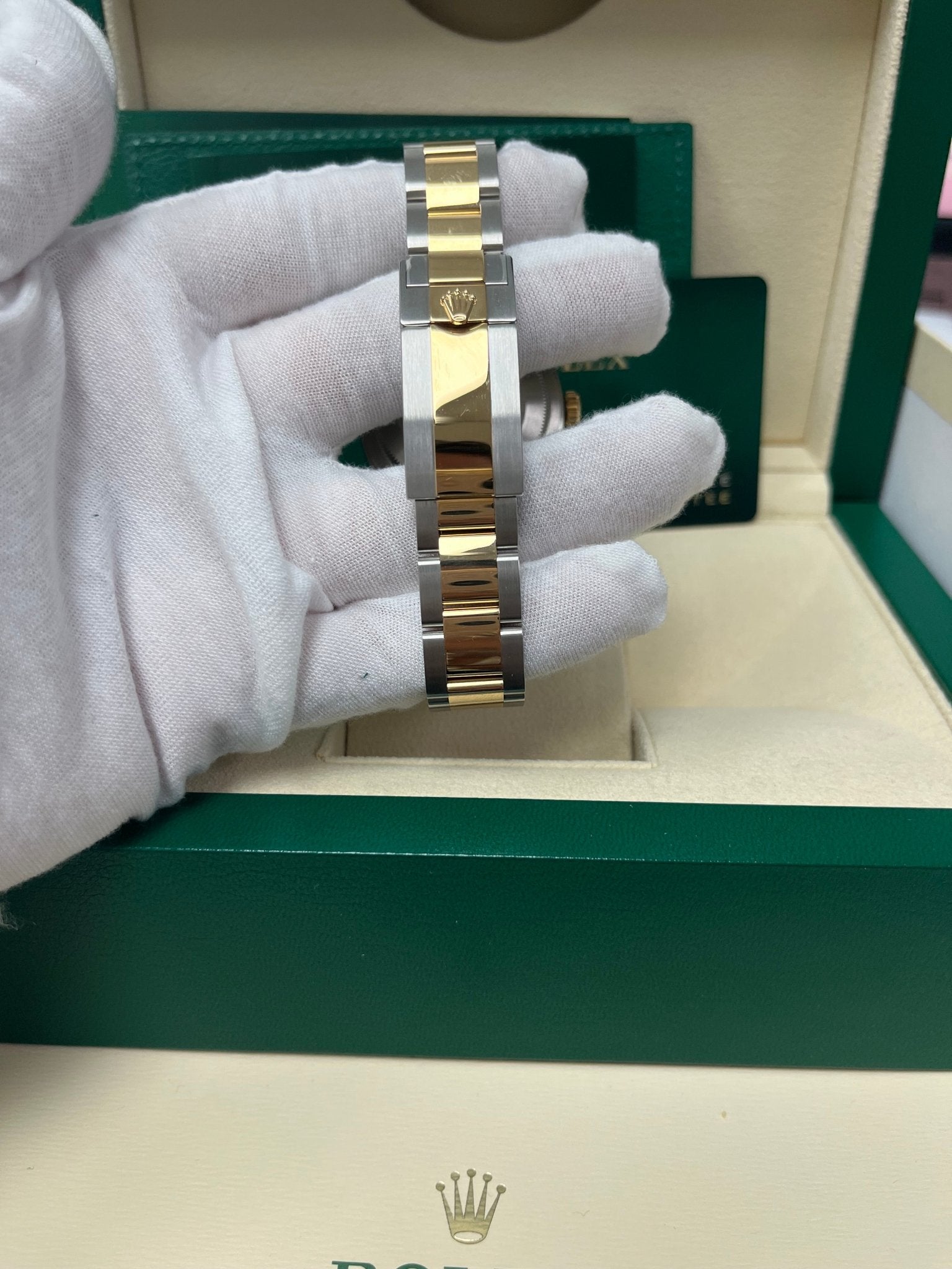 Rolex Steel and Yellow Gold Oyster Perpetual Explorer - Black Dial - Oyster Bracelet