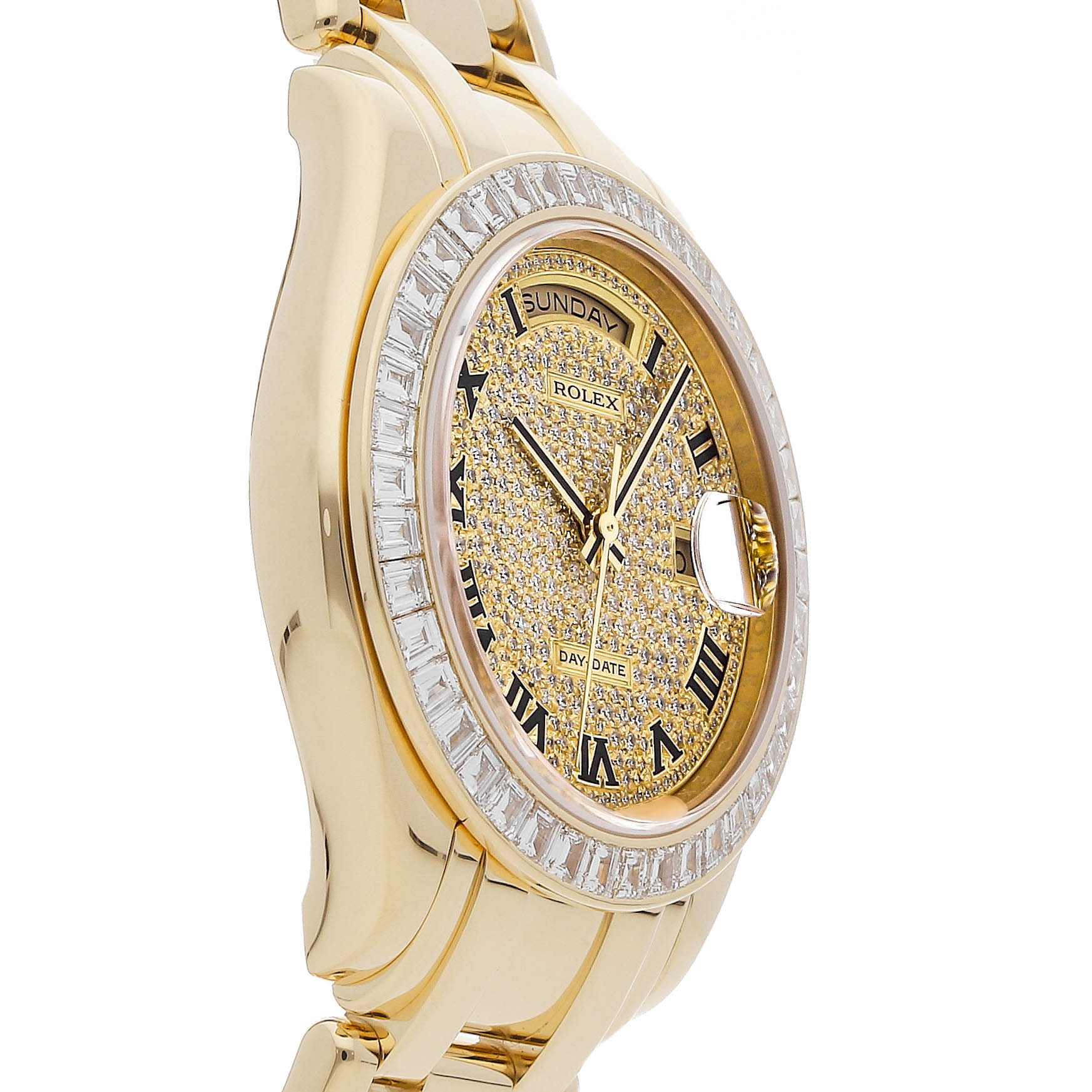 Rolex Super Clone Watch : Day-Date 18958BR PV BLK ROM PRL