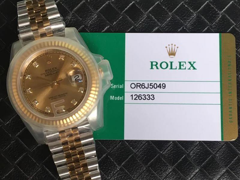 Rolex Datejust two tone iced numerals super clone Iced Numerals
