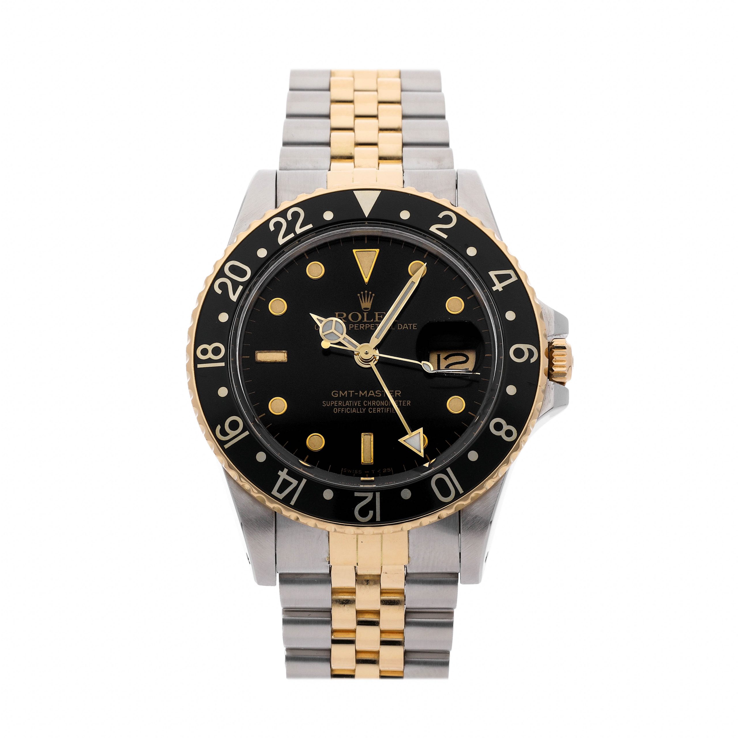 Rolex Super Clone Watch : GMT-Master II 16753 BLK GLD JUB