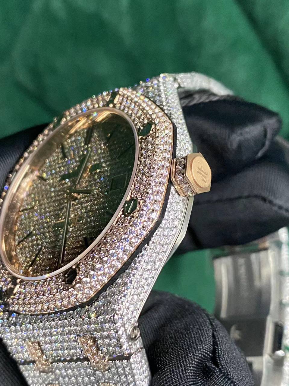 Audemars Piguet Royal Oak Selfwinding 41 mm, Steel/Rose Gold, Gem Set Ref. 15400SR.OO.1220SR.01