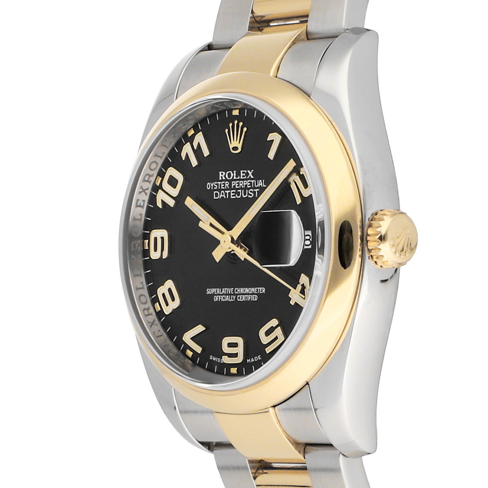 Rolex Super Clone Watch : Datejust 116203 BLK CON ARB OYS