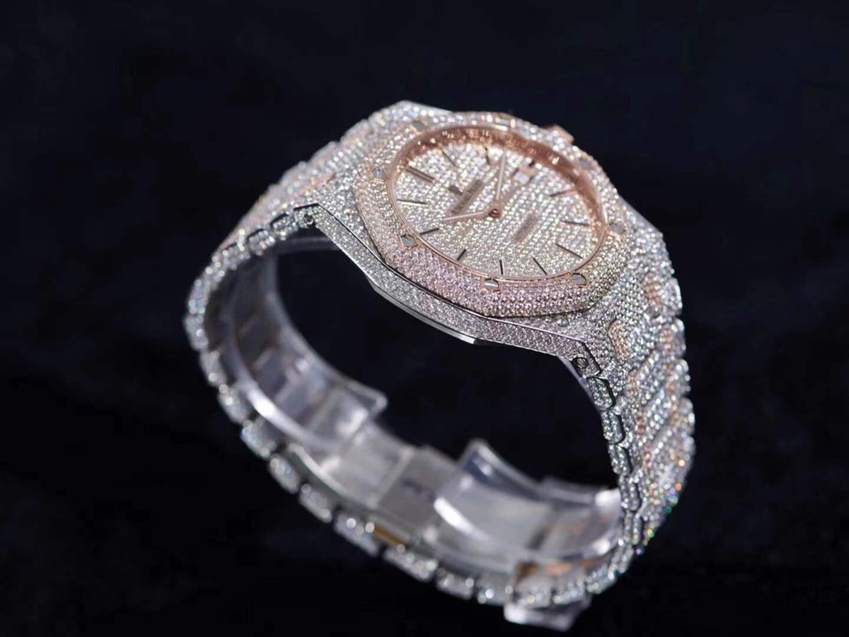 Audemars Piguet Royal Oak Selfwinding 41 mm, Steel/Rose Gold, Gem Set Ref. 15400SR.OO.1220SR.01