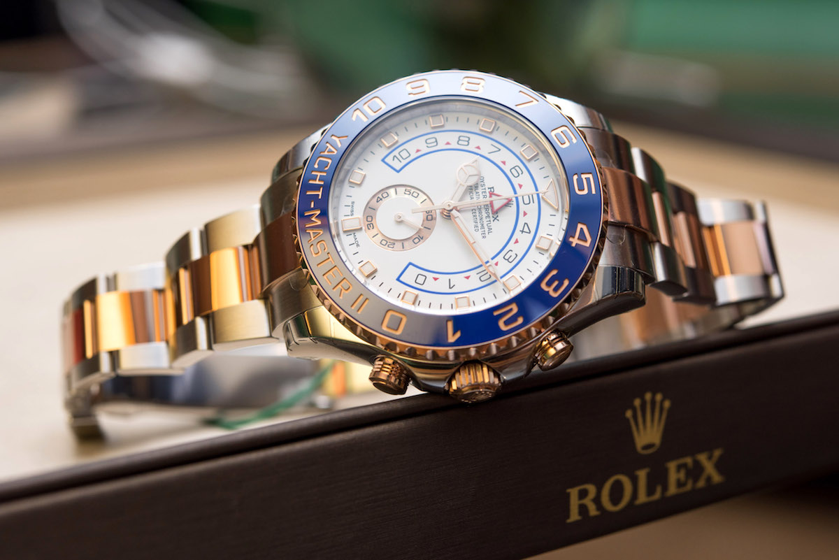 Rolex YACHT-MASTER II--(Rose Gold Strap) 116681-78211