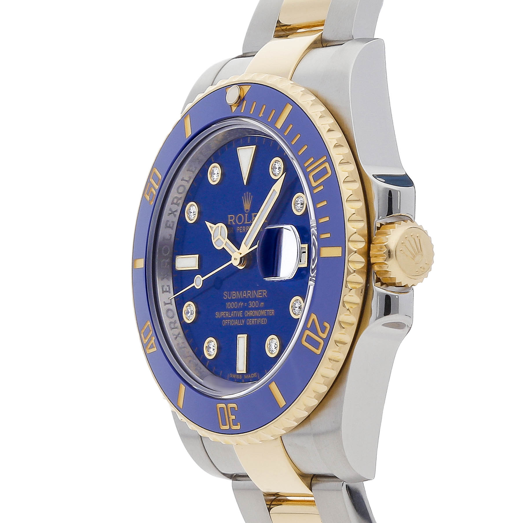 Rolex Super Clone Watch : Submariner Date 116613LB BLU DIA OYS