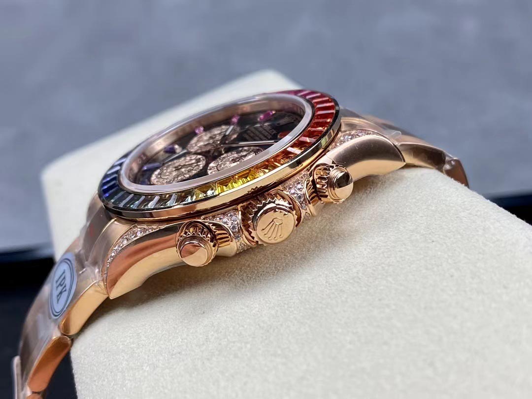 Rolex 116595 RBOW Cosmograph Daytona Rainbow 18k Rose Gold