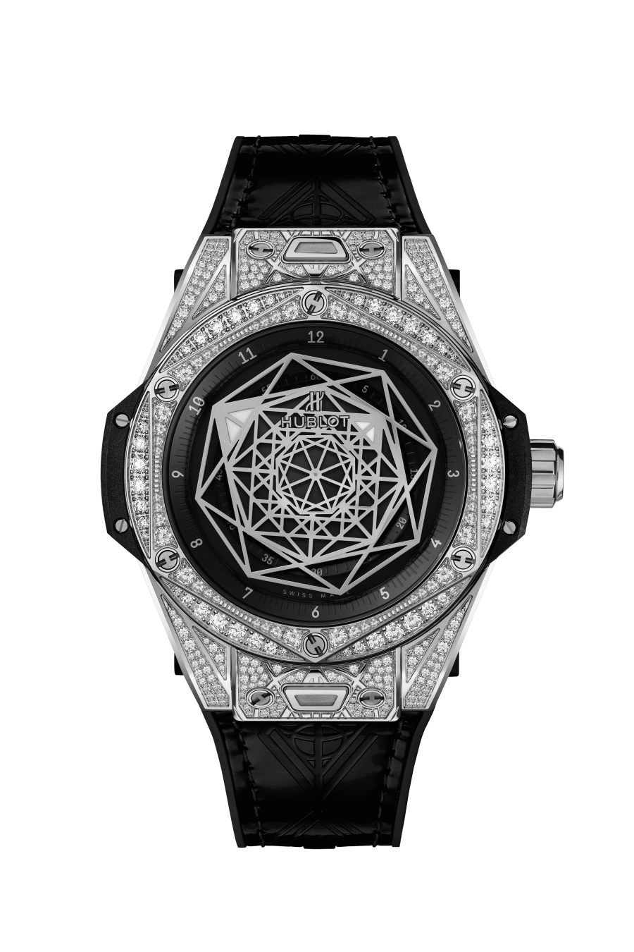 HUBLOT BIG BANG SANG BLEU STEEL PAVÉ 39MM 465.SS.1117.VR.1704.MXM18