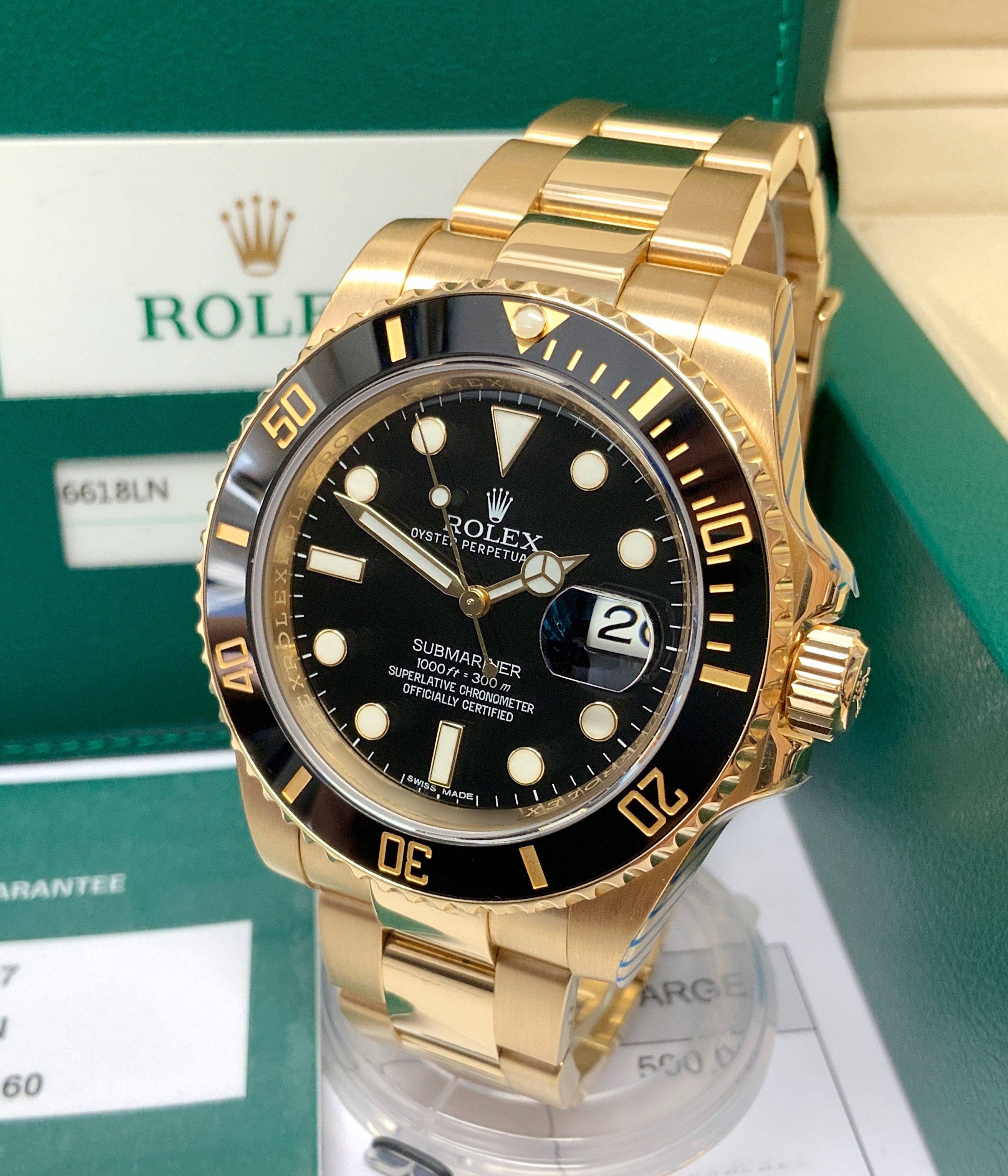 Rolex Submariner 116618LN-97208 black dial watch