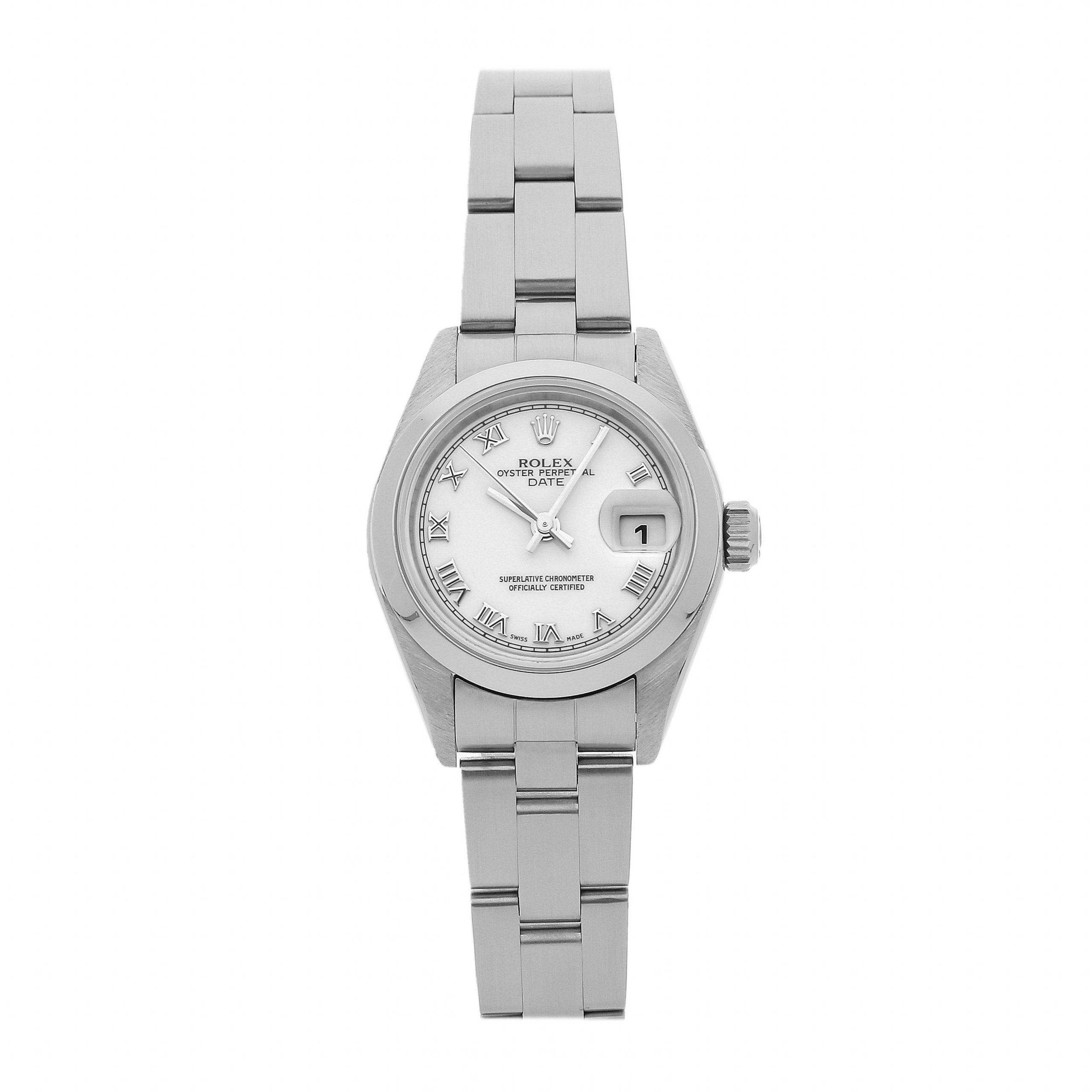 Rolex Super Clone Watch : Oyster Perpetual Date 79160 WHT ROM OYS