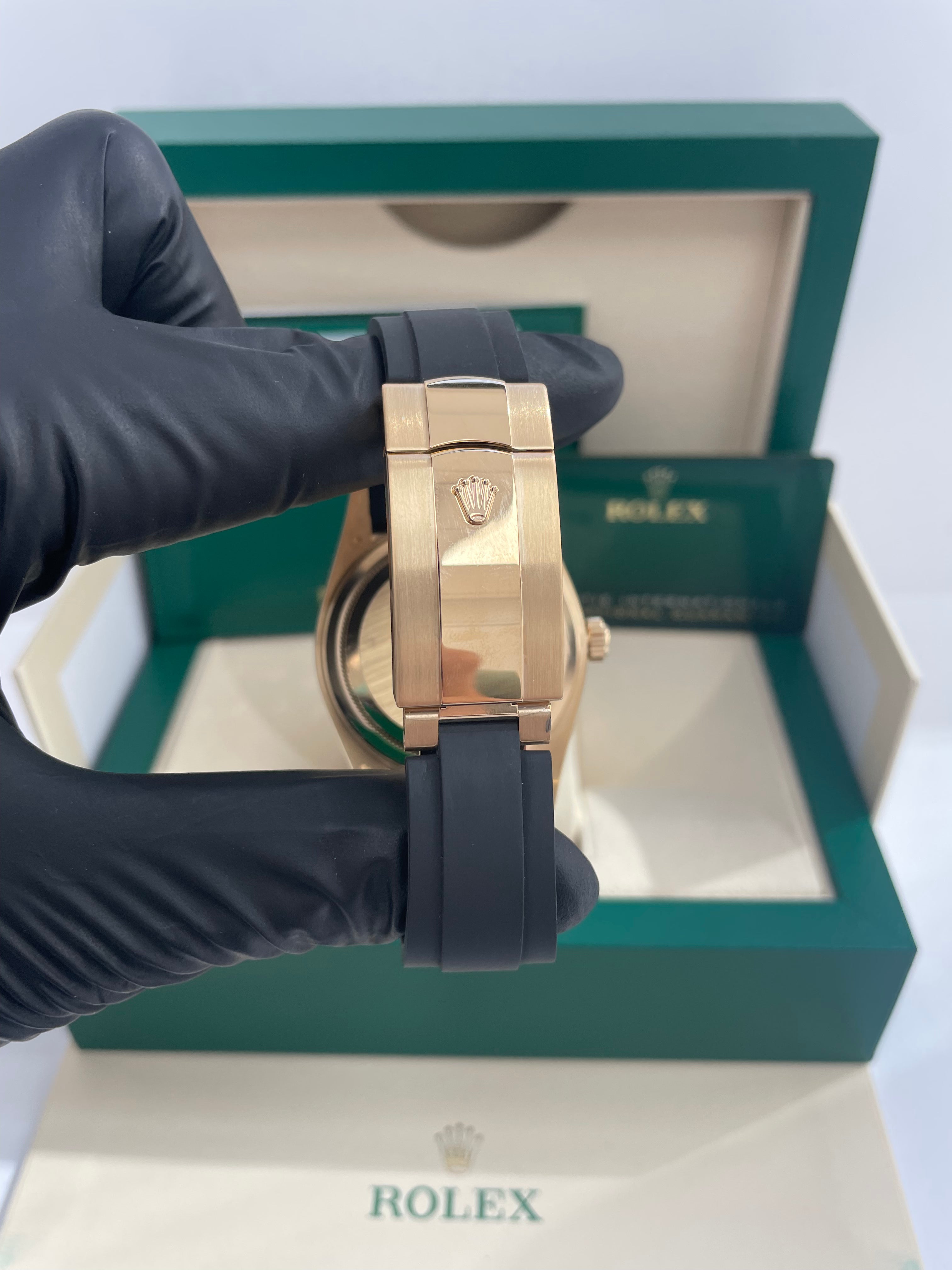 Rolex Yellow Gold Sky-Dweller Watch - White Index Dial - Oysterflex Bracelet (Ref# 326238)