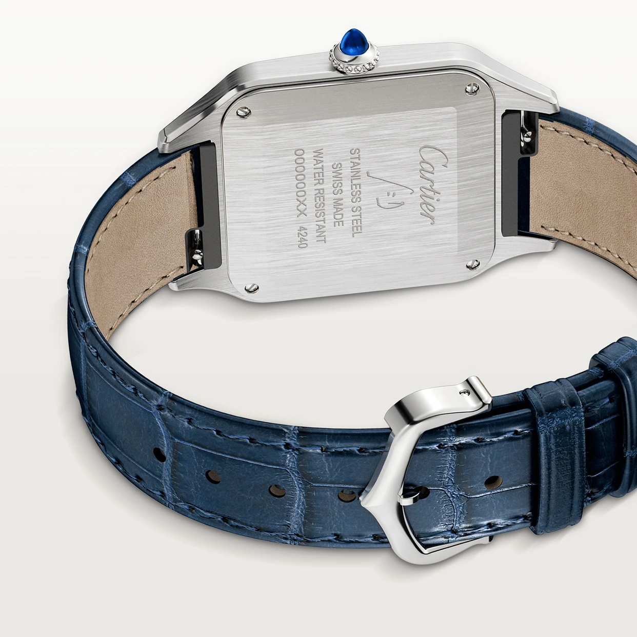 CARTIER SANTOS-DUMONT Blue Strap Large Model 43.5 mm WSSA0022