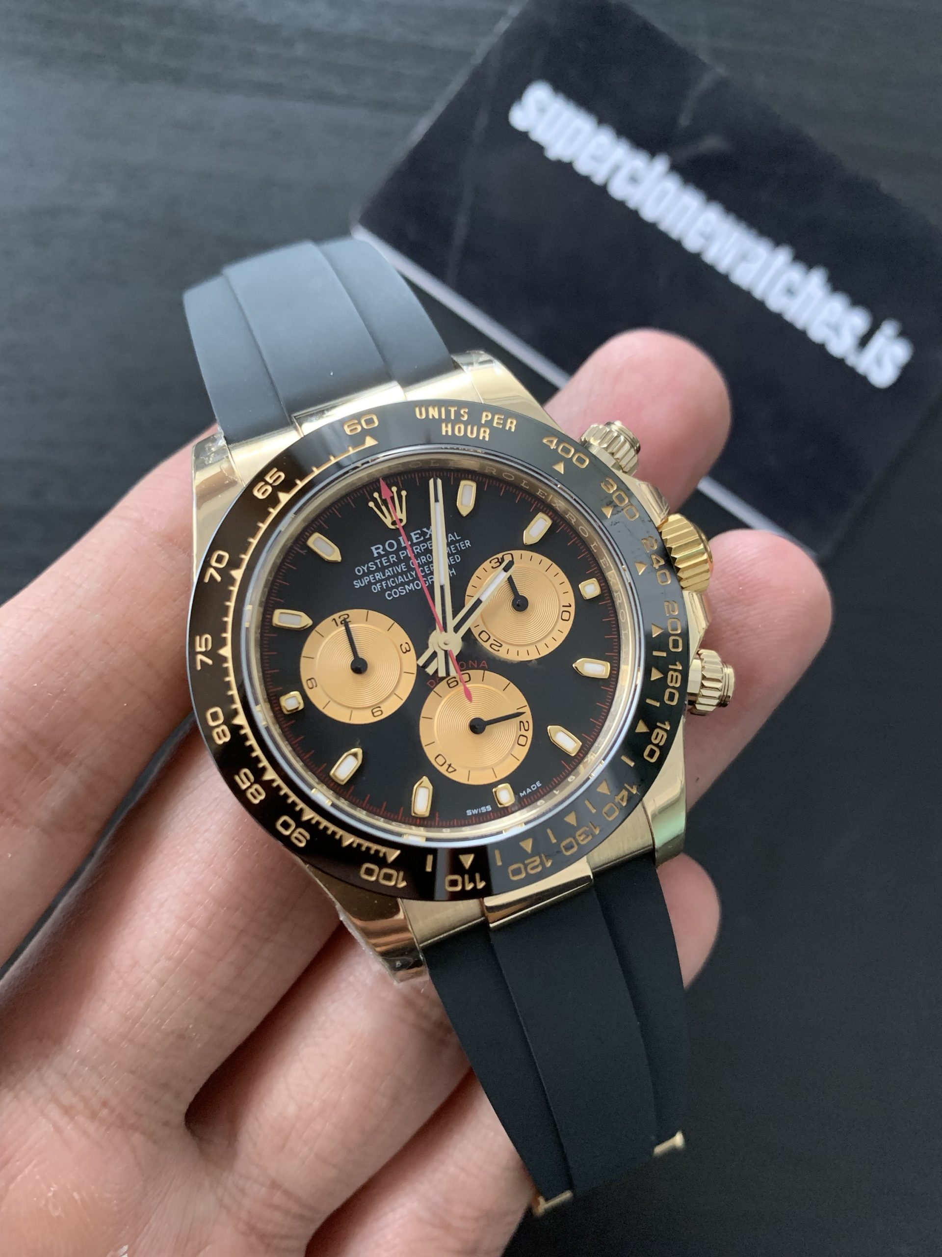 Paul Newman Rolex Daytona Ref.116518 Yellow Gold Oysterflex Replica